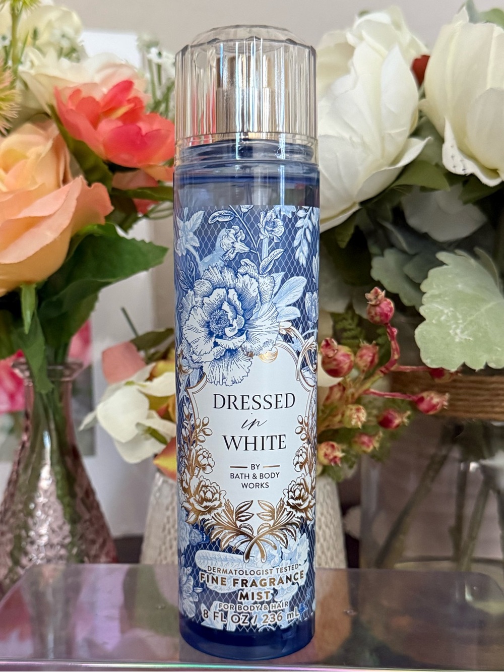 🆕💍 BATH & BODY WORKS “DRESSED IN WHITE” FINE FRAGRANCE MIST. NEW FULL SIZE.